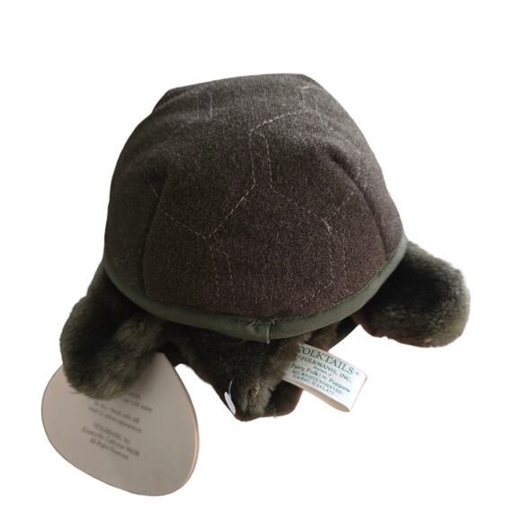 Folkmanis Folktails Turtle Hand Puppet Plush Large Realistic Stuffed Animal - Picture 3 of 5